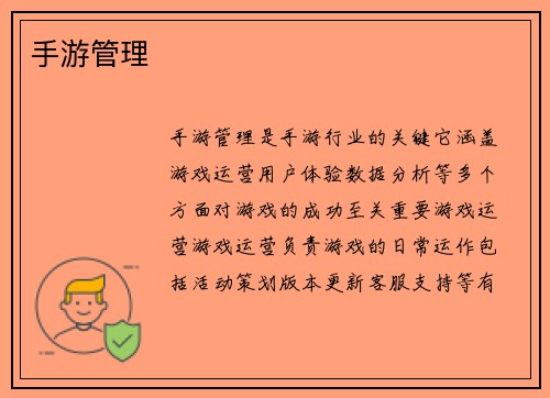 手游管理